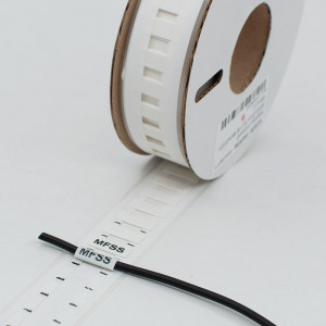 Маркер плоский MFSS-2X-8-15, Маркер термоусадочный, для маркировки и изоляции проводов и кабелей, длина 15 мм, диаметр провода: 4 - 8 мм, цвет белый, для принтера: RT200, RT230, в упаковке 500 маркеров