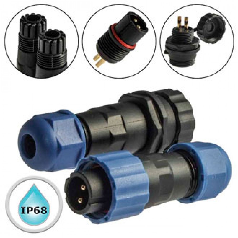 Изображение товара Герметичный разъём SZC13 2P-F-M с двумя контактами