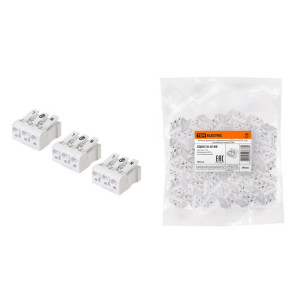 Клемма пружинная соединительная КСПн3-L+N+PE, 16 A, с монтажной ножкой SQ0510-0109