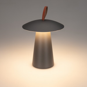 Светильник SP-PATIO-TAB-2W Warm3000 (BK, 127 deg) 043587, Настольный светильник со встроенным аккумулятором 2Вт, чёрный алюминиевый корпус. Цвет ТЕПЛЫЙ БЕЛЫЙ 3000K, св.поток 260лм, CRI(Ra)>80, угол 127°. Размер Ф197x292мм. IP54. Зарядка от сети переменного тока AC220-240V. Тип встроенного аккумулятора 4400мАч Li