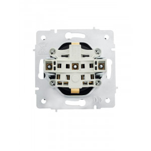 Розетка 1-м СП Vesna с заземл. с крышкой ПБТ механизм черн. бархат 742-4288-123B