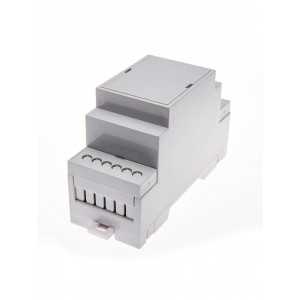 D2M-RU, Корпус на 2 модуля для установки на DIN-рейку, размеры: 90,2х57,5х36,6 мм, мат.: ABS-UL-94V0, цвет: светло-серый RAL7035. Под клеммные блоки шаг 5.08мм. Аналог корпуса Gainta D2MG