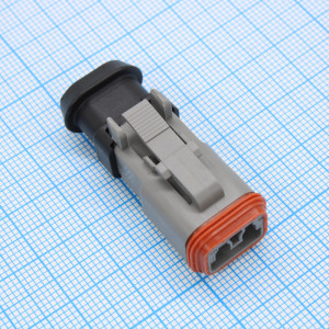 DT06-2S-CE04, Корпус разъема 2 контакта монтаж на кабель автомобильного применения