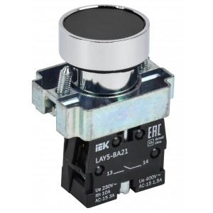Кнопка LAY5-BA21 без подсветки черн. 1з BBT60-BA-K02