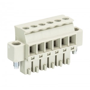 Розетка Wiecon 8813 B / 6 VR, Розеточный разъем, прямой, на кабель, шаг: 3.81 мм, 6 полюсов, фиксация провода винтовая, исполнение: с маркировкой, 250V, 8А, цвет: серый