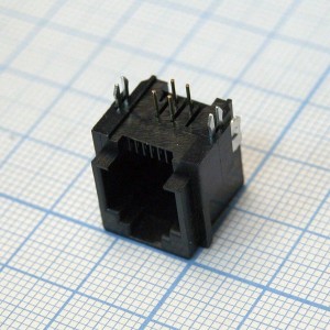 TJ6P4C розетка в плату 51-03(5124-6P), TJ6P4C розетка в плату