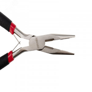 Тонкогубцы мини 120мм никелированные, авторазжим, обливные рукоятки 12-4604