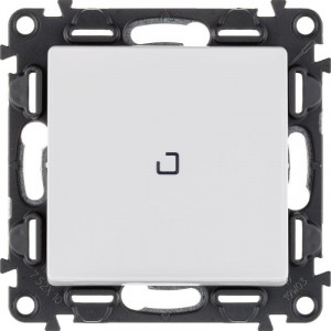 Выключатель 1-кл. СП Valena Life 10А IP20 250В 10AX с подсветкой с лицев. панелью механизм бел. Leg 752410
