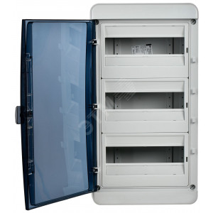 Корпус пластиковый КМПн-36 IP65 черн. прозр. дверь TEKFOR TF5-KP72-N-36-65-K03-K02