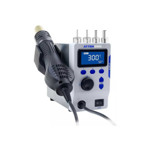 ST-8800D, Термовоздушная станция 800 Вт, диапазон температуры от 100°С до 500°С, 3 настройки температуры/потока воздуха для быстрого выбора