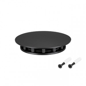 Крепление MOONLIGHT-BASE-ROUND-D13-S Black 045692, Крепление для герметичной ленты MOONLIGHT D13. Материал сталь, цвет чёрный. Размер крышки S (115х115 мм). Подходит для плоских поверхностей. Габариты держателя в сборке 115x115x22 мм. Диаметр основания 90 мм. Изделие укомплектовано: основанием (крепится к