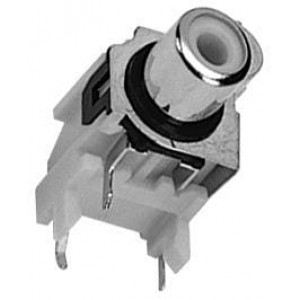 PJRAS1X1S02X, Соединители RCA  1POS WHT PHONO JACK