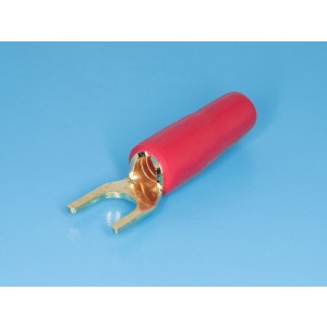 TSY-1R, Клемма тип "U" 4мм, на провод  d 4мм, красная