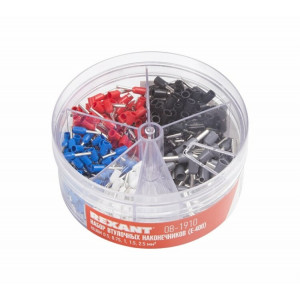 Набор втулочных наконечников НШВИ (0.5 мм2; 0.75 мм2; 1 мм2; 1.5 мм2; 2.5 мм2) в боксе (E-400) 08-1910