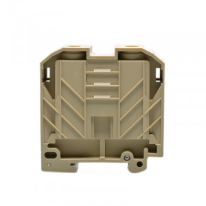 Проходная клемма JUT2-70-CM, Проходная клемма, тип фиксации провода: винтовой, номинальное сечение: 70 мм кв., 192A, 800V, ширина: 22 мм, цвет: желто-зеленый, тип монтажа: DIN35