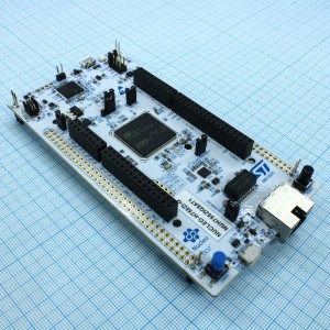 NUCLEO-H755ZI-Q, Плата разработки STM32 Nucleo-144 микроконтроллера STM32H755ZI, SMPS, поддержка Arduino, ST Zio и morpho.