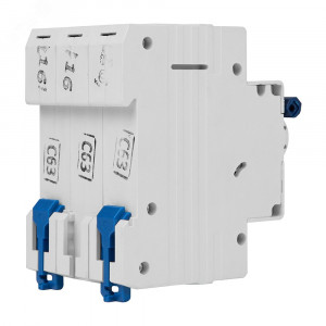 Выключатель автоматический модульный 3п C 63А 6кА OptiDin BM63-3C63-УХЛ3 КЭАЗ 260802