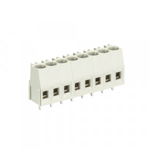 Клемма 8191/8 OB, Клемма горизонтальный подвод кабеля, на плату, шаг: 5.0 мм, 8 полюсов, фиксация провода винтовая, исполнение: без маркировки, 300V, 16А, цвет: серый