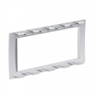 Рамка 4 поста универсальная серый металлик IN-Liner Front F00013G