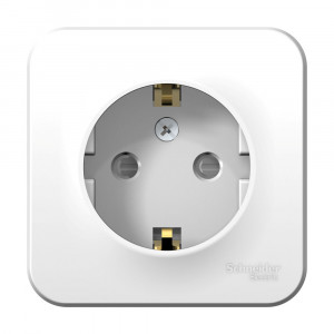 Розетка 1-м ОП Blanca 16А IP20 250В с заземл. защ. шторки с изолир. пластиной бел. SE BLNRA011111