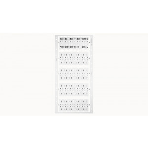 Маркировка (в кассетах) ZC5-120P-19-00Z(H), Кассета с маркировочными шильдиками, для клемм сечением 2,5 мм.кв., 120 шильдиков, нанесенные символы: чистая, размер шильдика: 4.5 x 10.5 мм, цвет: белый