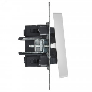 BRITE Выключатель 2-клавишный 10А ВС10-2-0-БрАБ арктический белый IEK BR-V20-0-10-K91