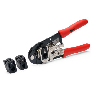 JT-01B, Клещи для обжима разъемов 8Р8С (RJ-45), 6Р6С (RJ-12), 6P4C (RJ-11), 6Р2С, 4P (RJ-22), три сменных модуля 8P, 6P и 4P