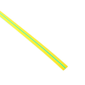 Термоусаживаемая трубка ТУТ нг 8/4 желто-зеленая в отрезках по 1м PROxima tut-8-yg-1m