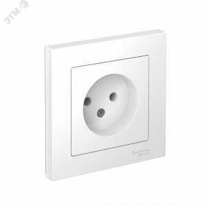 Розетка 1-м СП AtlasDesign 16А IP20 без заземл. в сборе бел. SE ATN000140