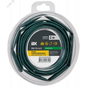 Трубка термоусадочная ТТУ нг-LS 4/2 зел. (уп.2м) UDR12-004-002-002-K06-T