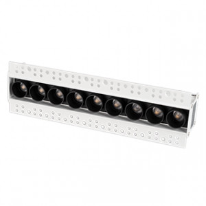 Светильник MS-ORIENT-BUILT-TRIMLESS-TC-S38x277-20W Warm3000 (WH-BK, 30 deg, 230V) 031926, Встраиваемый безрамочный светильник под шпаклевку. Мощность 20 Вт, св. поток 1500 лм, 75 лм/Вт, теплый 3000 K, CRI>98, угол 30°, напряжение питания 230 В. Белый прямоугольный корпус из алюминия, экран PMMA, степень защиты IP20. Размер: длина 277 мм, ширин