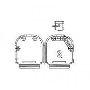 5750078-1, Корпуса разъемов D-Sub  DSUB ACC: B CABLE CLAMP