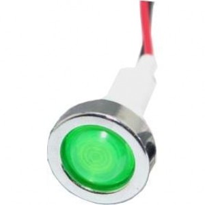 FL1P-10NW-1-G12V, Светодиодные панельные индикаторы LED GRN 10MM NUT 12VAC/DC