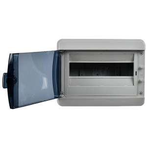 Корпус пластиковый КМПн-12 IP65 черн. прозр. дверь TEKFOR TF5-KP72-N-12-65-K03-K02