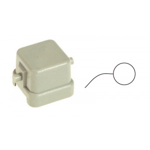 Защитная крышка D3A-CV-2g/1F, Защитная крышка для розеточной вставки, типоразмер 3A, с уплотнителем, без защелки (упоры под одну защелку), с удерживающей стропой от утери, материал корпуса: пластик