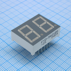 FYD-5621BS-21, 2-х разрядный индикатор 14,2мм/красный/660нм/15-20мкд/ОА