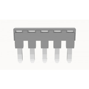 Соединительная перемычка DFA6-05P-11-00Z(H), Соединительная перемычка, 5 полюсов, изолированная, вилочная, для клемм: DC6, цвет: серый