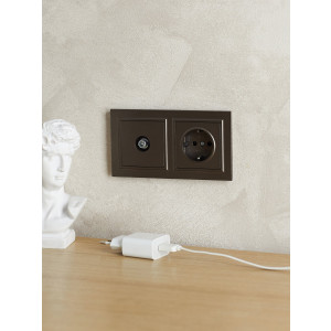 BRITE Рамка 2-мест. IP44 РУ-2-БрТБ-44 бр. BR-M22-44-K45