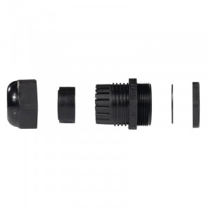 Ввод кабельный пластиковый PG 7 (3-6.5 мм) черн, Ввод кабельный герметичный пластиковый с трубной резьбой PG7, нейлон 6.6, прямой, черный, IP68, для кабелей и проводов диаметром от 3 до 6.5 мм в корпусах электрического оборудования