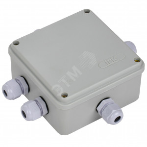 Коробка расп. КМ41330 о/п 100х100х50мм PG9 IP55 7035 UKO10-100-100-050-K51-55