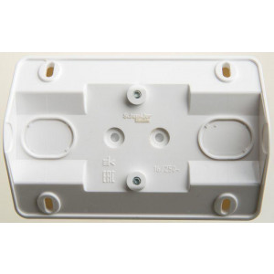 Розетка угловая 2-м ОП Этюд 16А IP20 250В с заземл. защ. шторки бел. SE PA16-108B