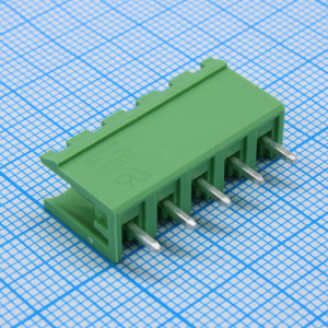 5EHDV-05P, Колодка клеммная (розетка) на плату 5 контакт(ов) шаг 5.00 мм 300В 15А