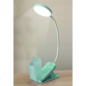 Светильник светодиодный настольный UF-751 C05 7Вт ССТ 3 уровня яркости с прищепкой зел. Ultraflash 14487