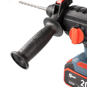 Перфоратор аккумуляторный HB-20-24 серия ПРОФИ, Перфоратор аккумуляторный 20V бесщеточный с максимальным размером оснастки SDS-Plus до 24 мм, 2 аккумуляторные батареи: Li-ion, 20 В/4Ач, зарядное устройство, кейс