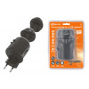 Тревел-адаптер 100-250В 2,5A (5 в 1) c USB-зарядкой 1000мА черный SQ1806-0144
