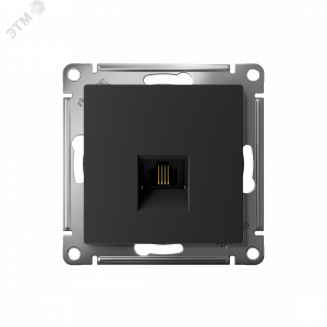 Розетка телефонная 1-м СП AtlasDesign RJ11 механизм карбон SE ATN001081