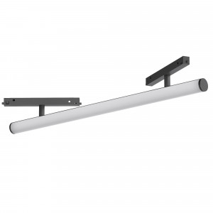 Светильник MAG-ORIENT-TUBE-CORNER-L600-20W Warm3000 (BK, 180 deg, 48V) 037350, Светильник для магнитных треков MAG-ORIENT шириной 26 мм с двумя коннекторами. Мощность 20 Вт, св. поток 2000 лм, 100 лм/Вт, теплый 3000 K, CRI>90, угол 180°, напряжение питания 48 В. Черный фигурный корпус из алюминия, экран поликарбонат, степень защиты