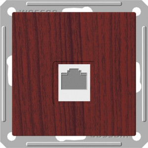 W59 РОЗЕТКА компьютерная RJ45 кат.5E, механизм, МОРЁНЫЙ ДУБ C3(2) RSI-152K5E-9-86