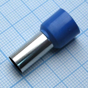 HE 25-16  Blue, наконечник кабельный торцевой трубчатый с изоляцией, L=29/16мм, сеч. пров. 25мм2