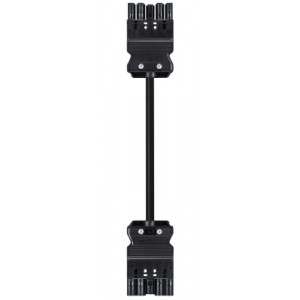 Соединитель GST18i5KSBS 15H 30SW, Кабельная сборка, оконеченная вилочным разъемом GST18i5, и розеточным разъемом GST18i5, 5 полюсов, длина кабеля: 3 метра, сечение жил кабеля: 5х1,5 мм.кв., номинальное напряжение: 250V / 400V, номинальный ток: 16А, цвет разъема: черный, цвет кабеля: черны